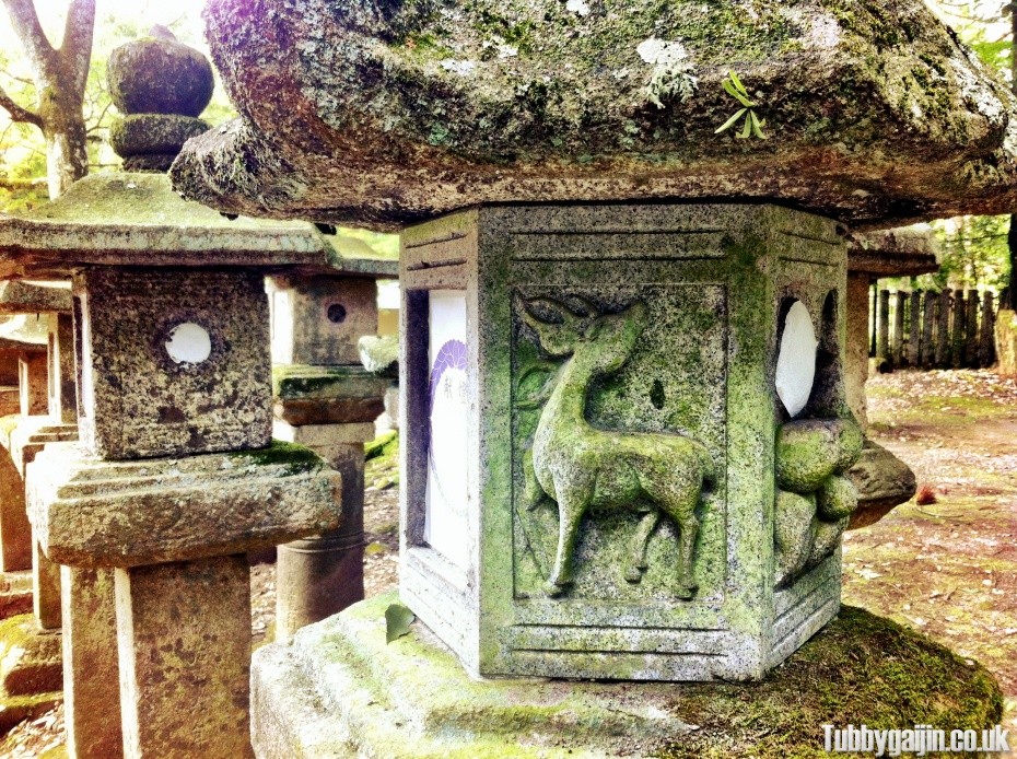 A deer relief on a lantern